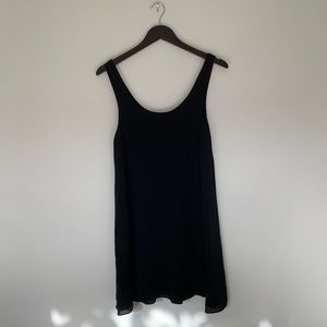 WILFRED BLACK SILK SLIP DRESS